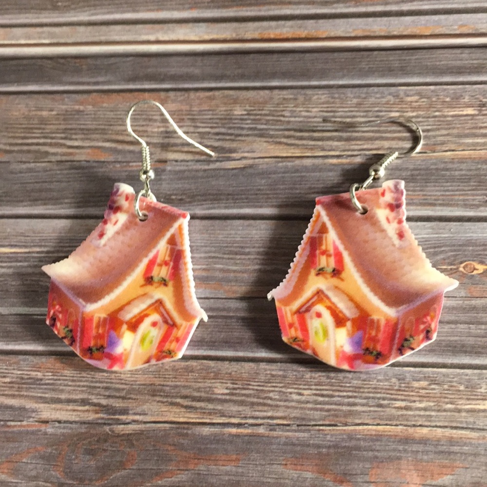 Gingerbread Acrylic Earrings - Picture 4 of 4